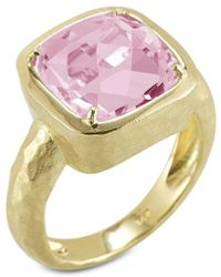 Reiss - 14k 6.00 Ct. Tw. Rose Quartz Cocktail Ring - Lyst