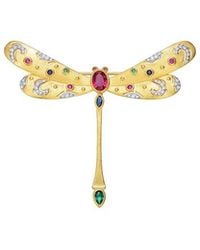 Rachel Glauber - Two-tone Plated Cz Pin - Lyst