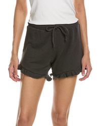 Chaser Brand - French Terry Raw Edge Ruffle Linen-blend Short - Lyst