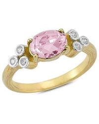 Reiss - 14K 1.20 Ct. Tw. Diamond & Rose Quartz Cocktail Ring - Lyst