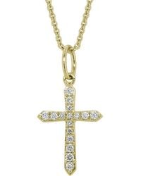 Diamond Select Cuts - 14k Diamond .08 Ct. Cross Necklace - Lyst