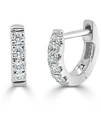 Sabrina Designs - 14K 0.12 Ct. Tw. Diamond Huggie Earrings - Lyst