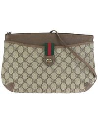 Gucci - Beige Gg Supreme Canvas & Leather Shoulder Bag (authentic Pre-loved) - Lyst