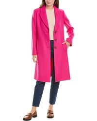 Carolina Herrera - Long Collared Wool Coat - Lyst