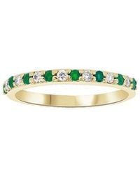 LEVARON - 14K 0.35 Ct. Tw. Diamond & Emerald Stackable Ring - Lyst