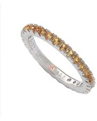 Suzy Levian - Silver Cz Stackable Ring - Lyst