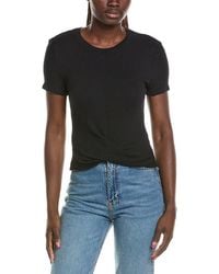 Michael Stars - Stella Twisted Front Cropped T-Shirt - Lyst