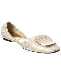 Roger Vivier - Chips Suede Ballerina Flat - Lyst