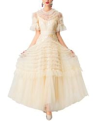 Olivia Taylor - Embellished Dress - Lyst