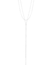 Adornia - Layered Lariat Necklace - Lyst