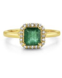 Forever Creations USA Inc. - Forever Creations 14K 1.30 Ct. Tw. Diamond & Emerald Halo Ring - Lyst