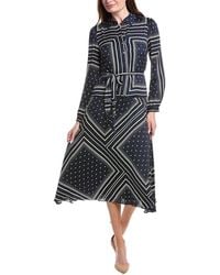 Tahari - The Hollie Silk-Blend Dress - Lyst