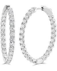 Sabrina Designs - 14K 4.35 Ct. Tw. Diamond Hoops - Lyst