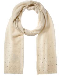 Forte - Cashmere Rhinestone Border Cashmere Scarf - Lyst