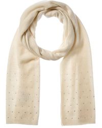 Forte - Cashmere Rhinestone Border Cashmere Scarf - Lyst