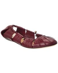 Chloé - Luna Leather Ballerina Flat - Lyst