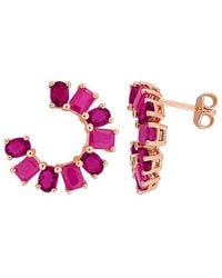 Rina Limor - 4.26 Ct. Tw. Rhodolite Curved Stud Earrings - Lyst