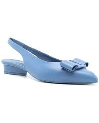 Ferragamo - Vara Bow Leather Slingback Pump - Lyst