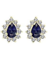 LEVARON - 14K 0.70 Ct. Tw. Diamond & Sapphire Earrings - Lyst
