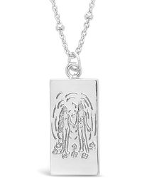 Sterling Forever - The Lovers Tarot Card Necklace - Lyst