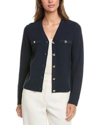 St. John - French Iconic Inspired Knit V-Neck Cardigan - Lyst