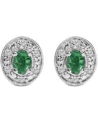 Haus of Brilliance - Colorful Gemstones 14K 0.50 Ct. Tw. Diamond & Emerald Stud Earrings - Lyst