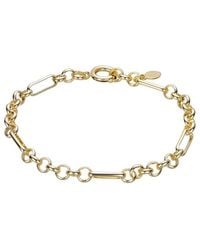 Genevive Jewelry - Rachel Glauber 14K Plated Link Chain Bracelet - Lyst