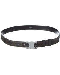 Celine - Triomphe Medium Canvas Belt - Lyst