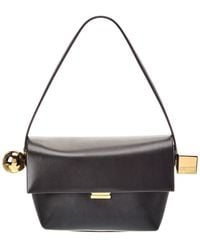 Jacquemus - The Rond Carre Leather Shoulder Bag - Lyst