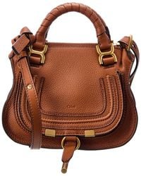 Chloé - Marcie Mini Double Carry Leather Shoulder Bag - Lyst