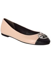 Tory Burch - Chelsea Cap-Toe Leather Ballet Flat - Lyst