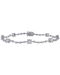 Rina Limor - 14k White Gold 0.83 Ct. Tw. Diamond Station Bangle Bracelet - Lyst