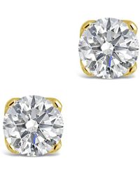 SF Fine - 14K 0.13 Ct. Tw. Diamond Studs - Lyst