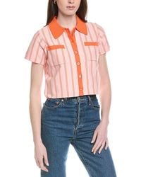 Line & Dot - Rheba Stripe Sweater Top - Lyst