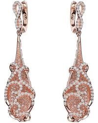 Genevive Jewelry - 14k Rose Gold Vermeil Drop Earrings - Lyst