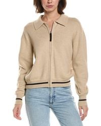 Brodie Cashmere - Varsity Zip Through Cashmere-Blend Jacket - Lyst