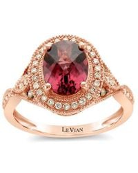 Le Vian - Le Vian 14k Strawberry Gold 2.28 Ct. Tw. Diamond & Rhodolite Ring - Lyst