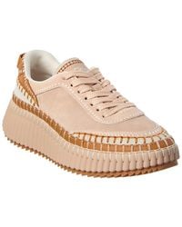 Chloé - Chloe Nama Leather & Suede Sneaker - Lyst