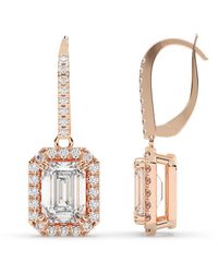 Lab Grown Diamonds - 14K Rose 4.30 Ct. Tw. Lab-Grown Diamond Earrings - Lyst