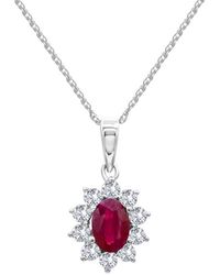 Gemstones - 14K 0.54 Ct. Tw. Ruby Pendant Necklace Pendant - Lyst