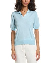 Forte - Summer Polo Silk & Cashmere-Blend Sweater - Lyst