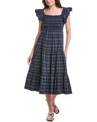 Sail To Sable - Flutter Sleeve Smocked Midi Dress - Lyst