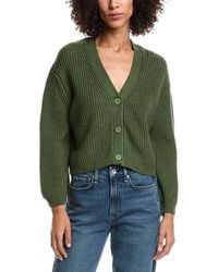 Forte - Wool & Cashmere-Blend Short Rib V-Neck Button Cardigan - Lyst