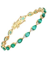 Diana M. Jewels - Fine Jewelry 18k 6.91 Ct. Tw. Diamond & Emerald Bracelet - Lyst