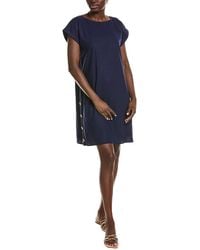 Jones New York - Short Sleeve Linen-Blend Swing Dress - Lyst