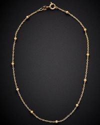 Italian Gold - 14K Bead Station Anklet - Lyst