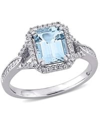 Rina Limor - 14k 2.10 Ct. Tw. Diamond & Aquamarine Ring - Lyst