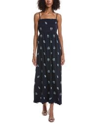 Cece - Spaghetti Strap Square Neck Midi Dress - Lyst