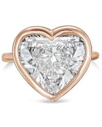 Diana M. Jewels - Diana M. 14K Rose 3.00 Ct. Tw. Lab-Grown Diamond Bezel Ring - Lyst