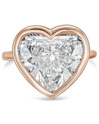 Diana M. Jewels - Diana M. 14K Rose 3.00 Ct. Tw. Lab-Grown Diamond Bezel Ring - Lyst